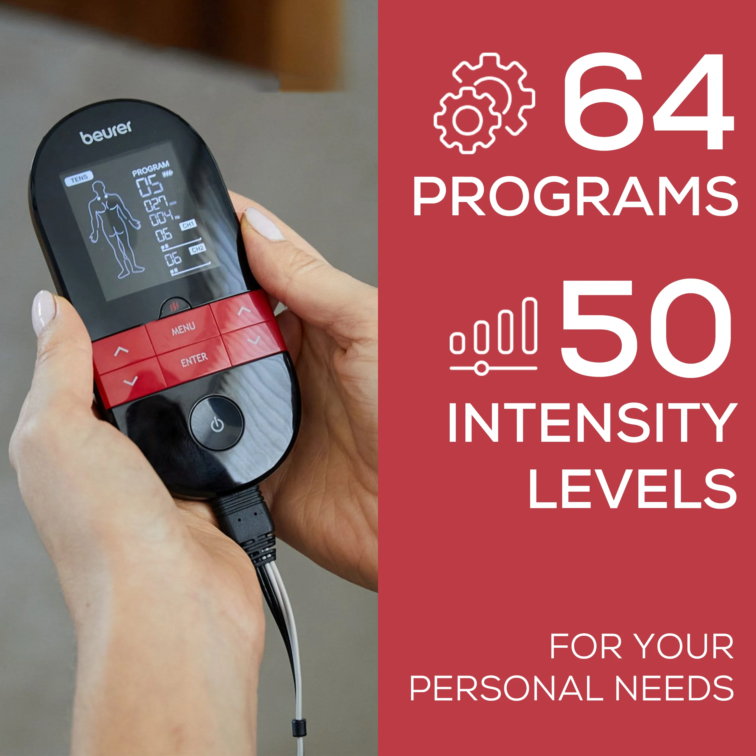 3-in-1 TENS EMS Unit with Heat Therapy | Pain Relief & Muscle Stimulation Device - Image 6