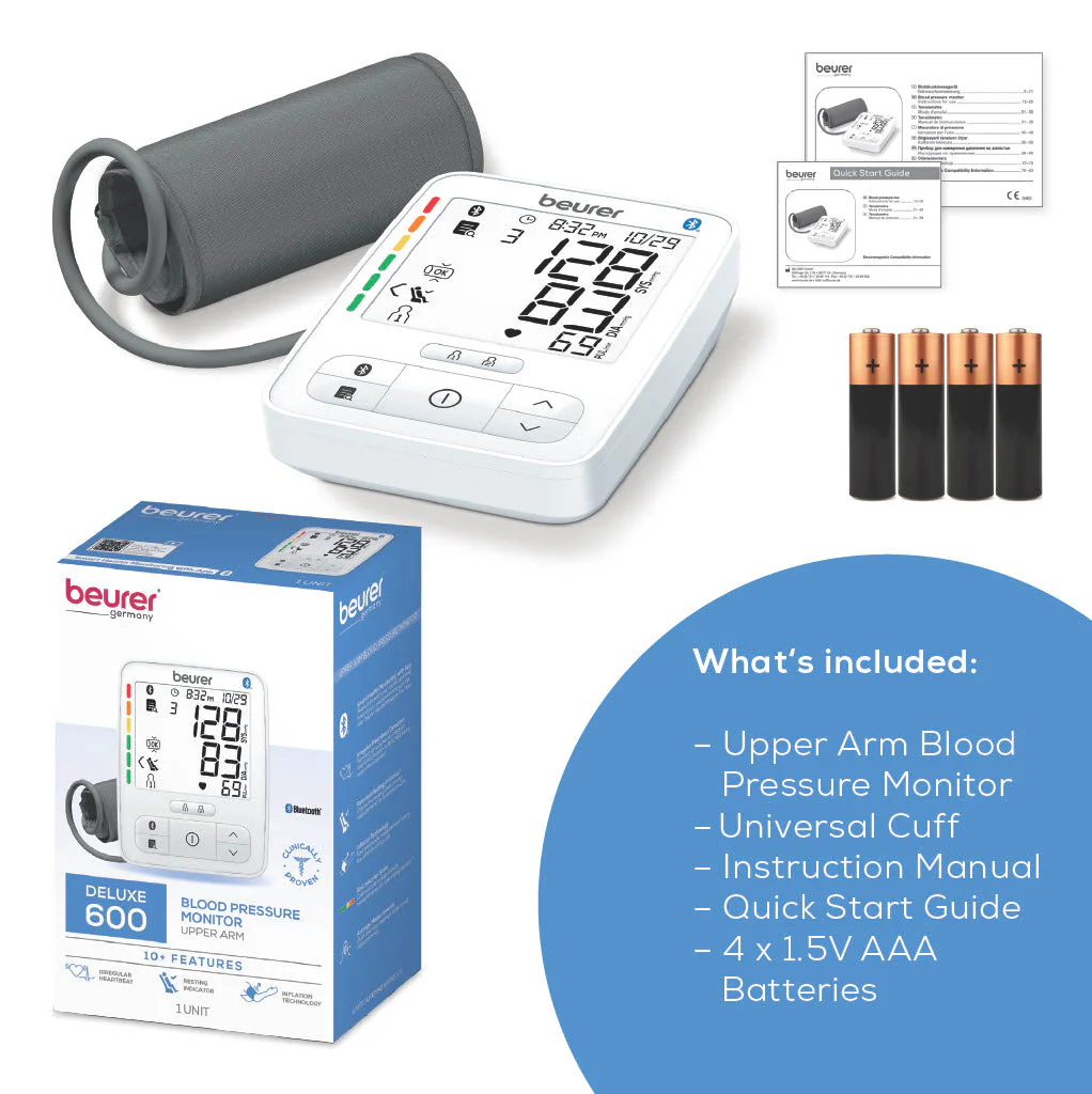 Upper Arm Bluetooth Blood Pressure Monitor, Deluxe 600 - Image 13