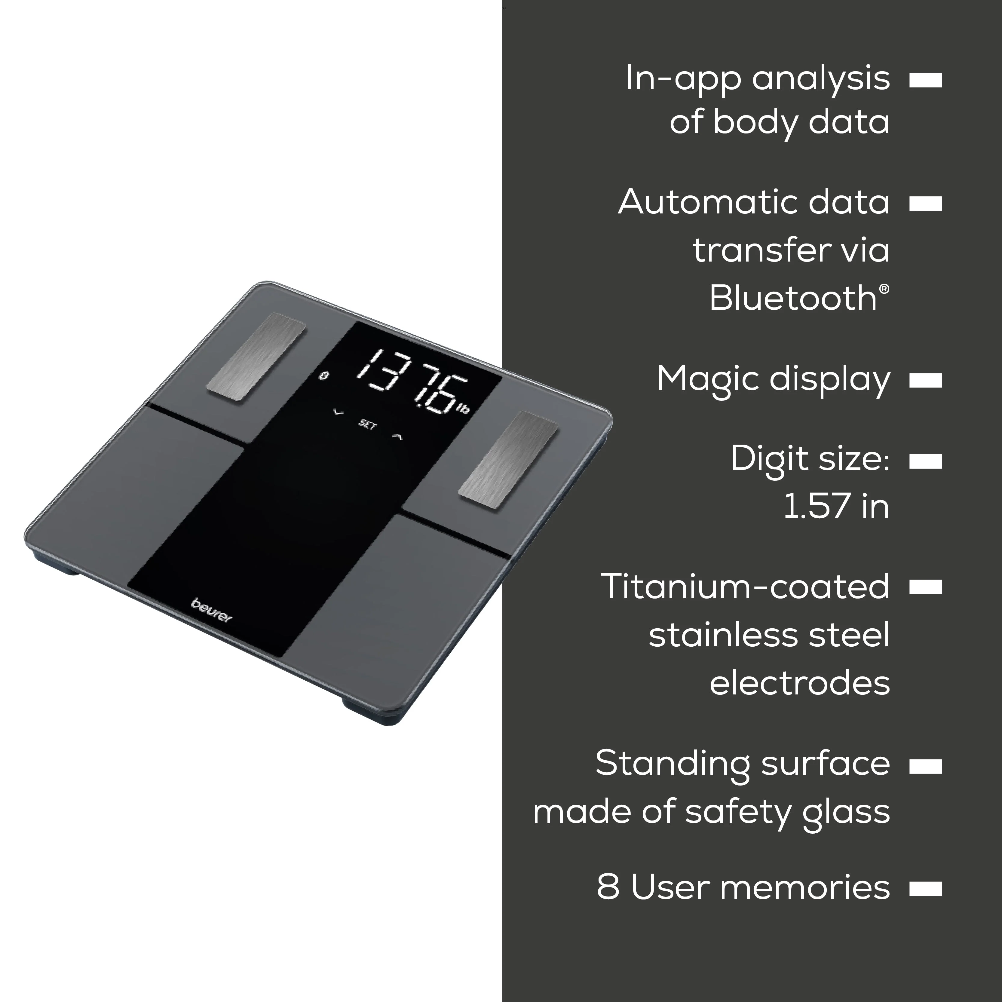 Bluetooth Body Composition Scale | Smart Scale with App for Fitness Tracking - Image 4
