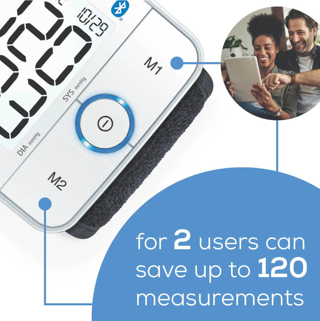 Premium Bluetooth Wrist Blood Pressure Monitor | Smart BP Tracker with App Sync - Image 3