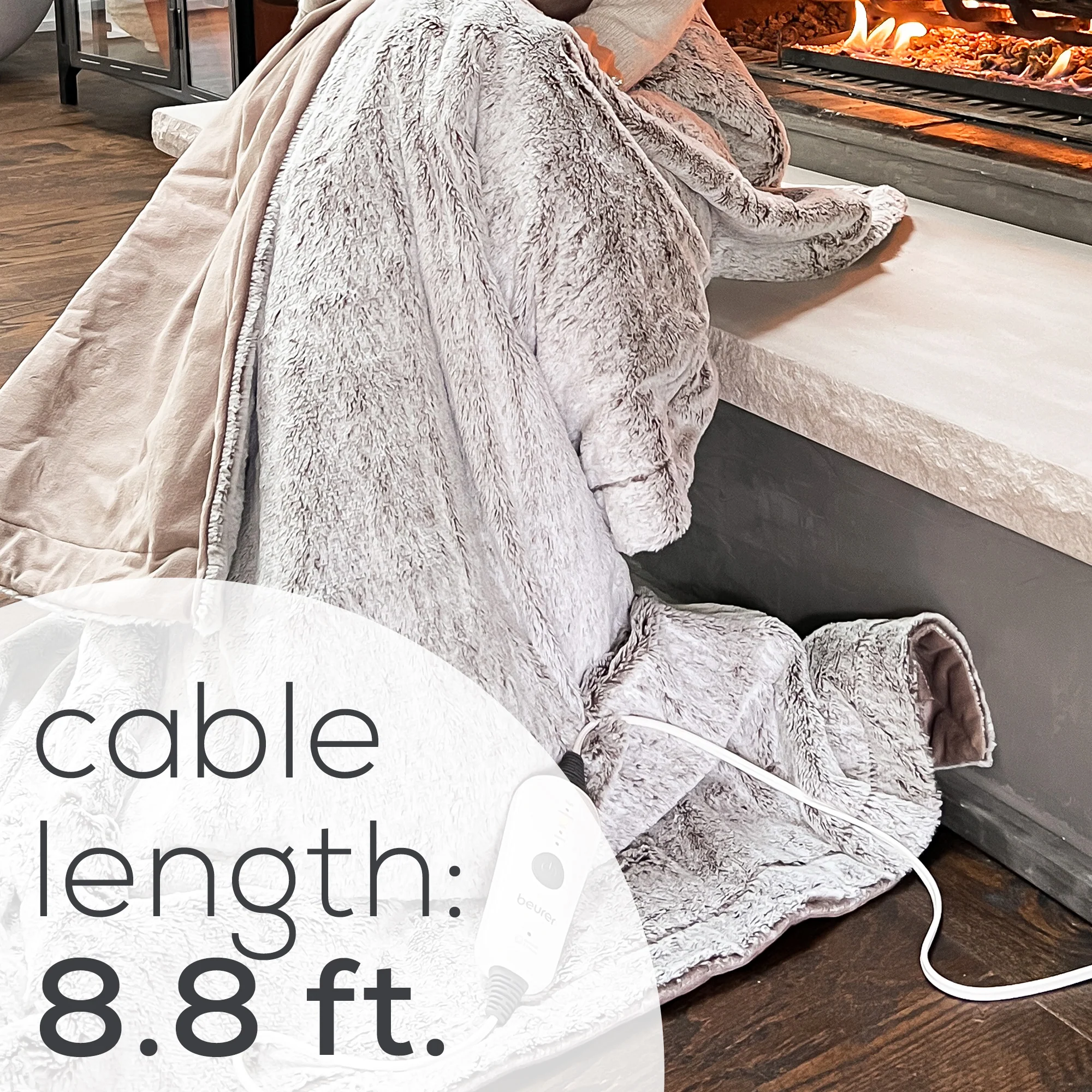 Nordic Lux Faux Fur Heated Electric Blanket, HD71N - Image 6
