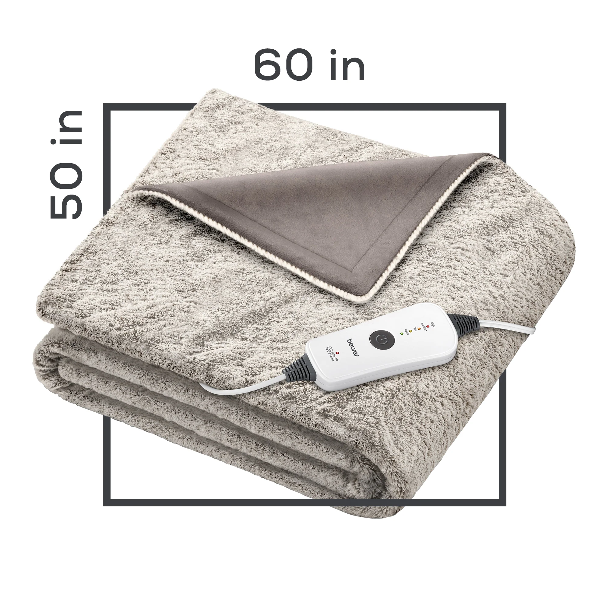 Nordic Lux Faux Fur Heated Electric Blanket, HD71N - Image 9