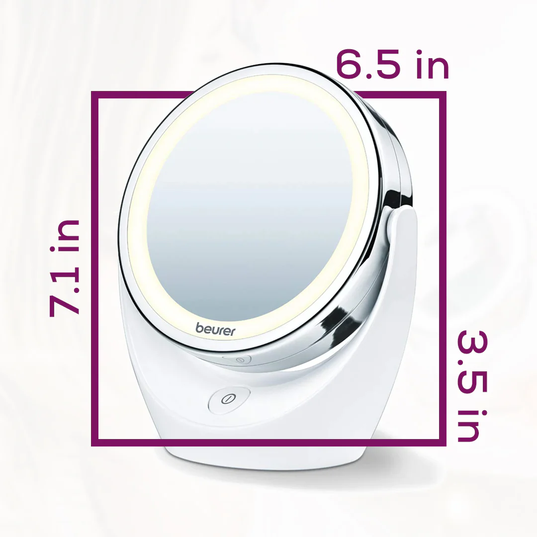 LED Lighted Cosmetic Mirror | Double Sided with 5x Magnification - Image 5