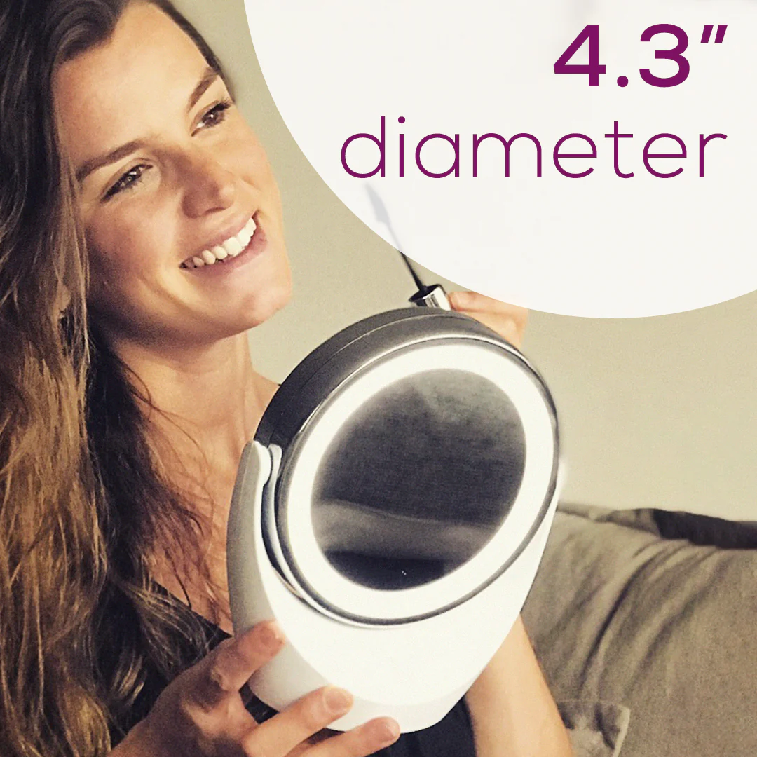 LED Lighted Cosmetic Mirror | Double Sided with 5x Magnification - Image 8