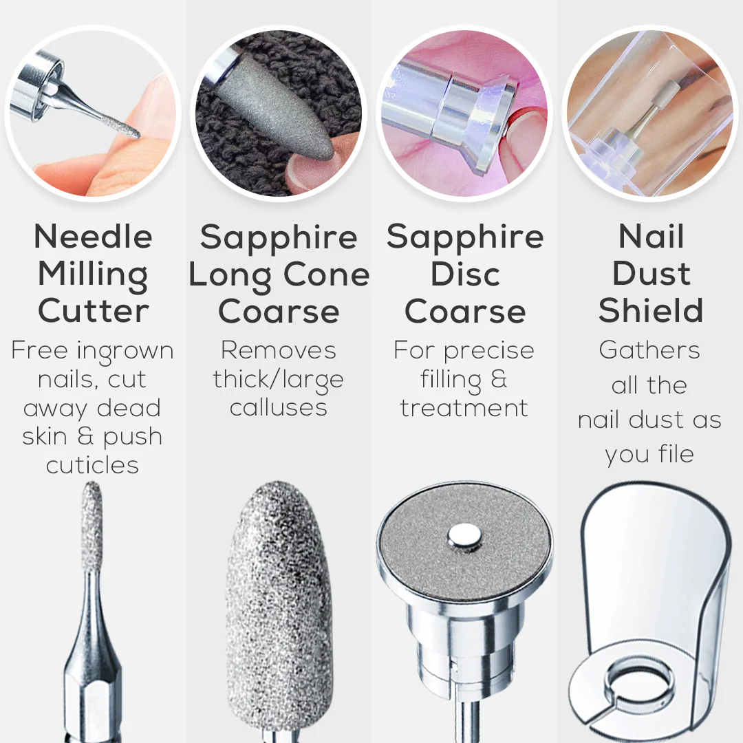 Professional Manicure & Pedicure Device | Electric Nail Drill with Multiple Bits - Image 12