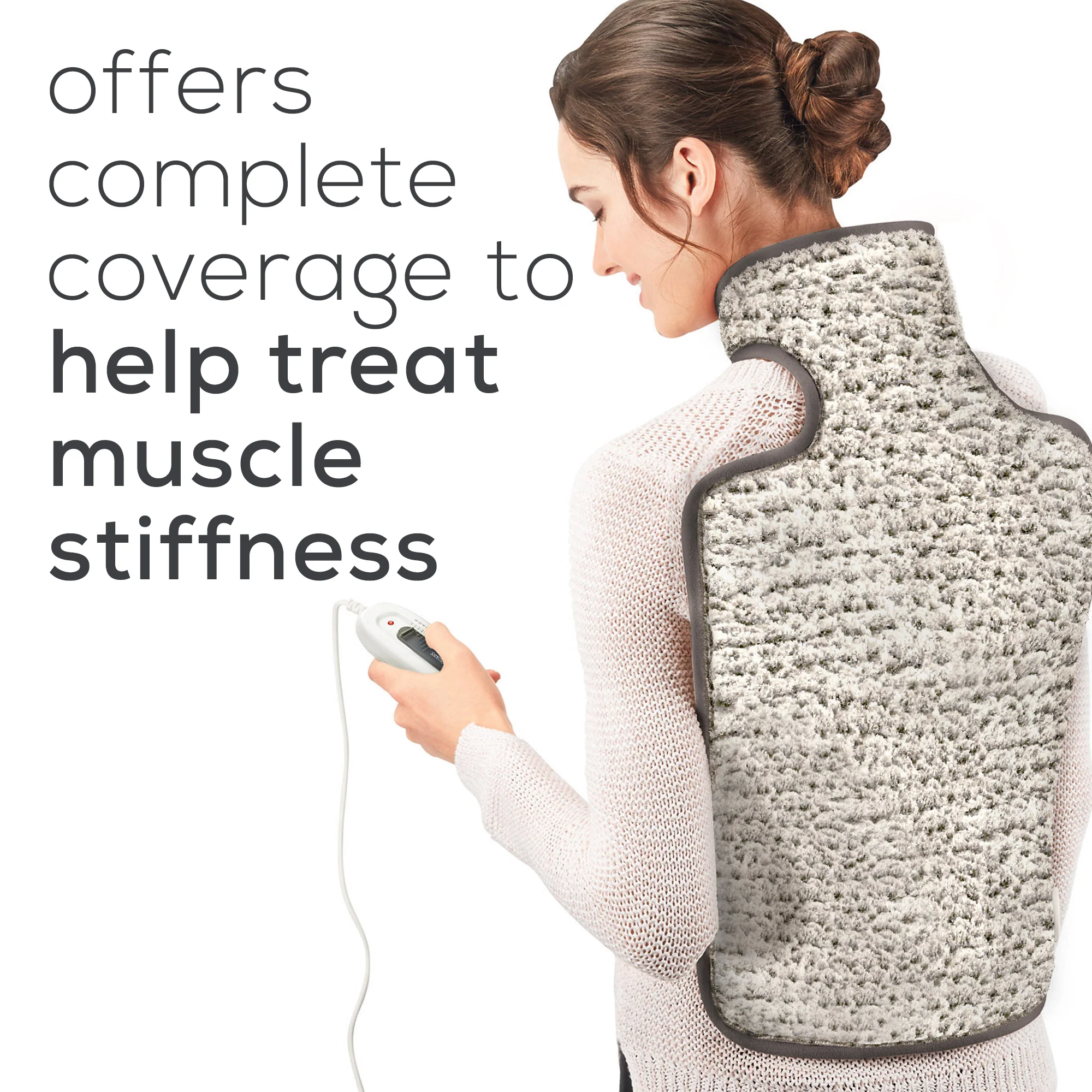 Nordic Lux Faux Fur Neck and Back Heating Pad, UHP53N - Image 3