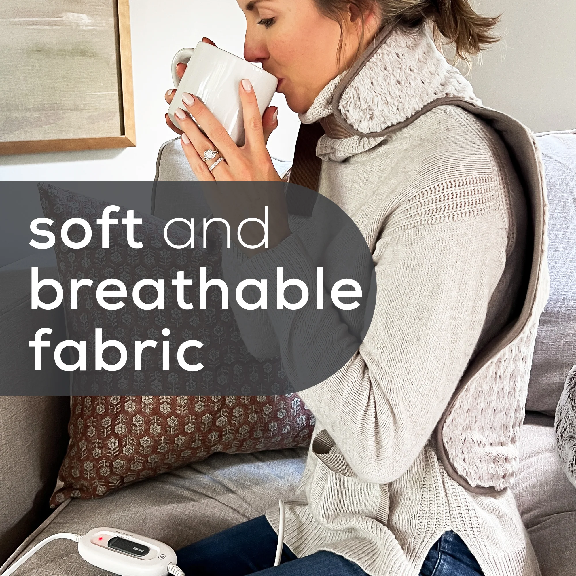 Nordic Lux Faux Fur Neck and Back Heating Pad, UHP53N - Image 7