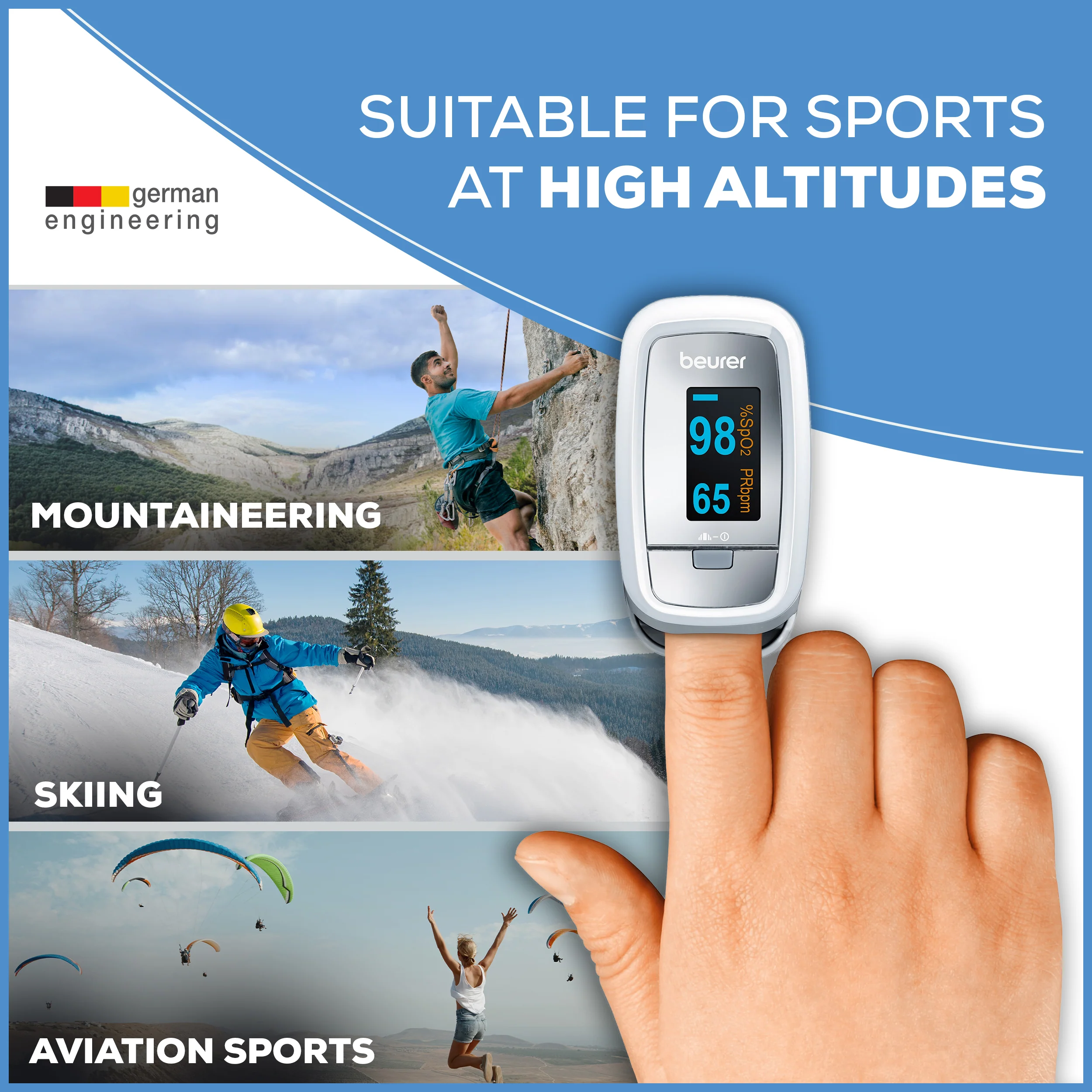 Digital Fingertip Pulse Oximeter, PO30 - Image 3