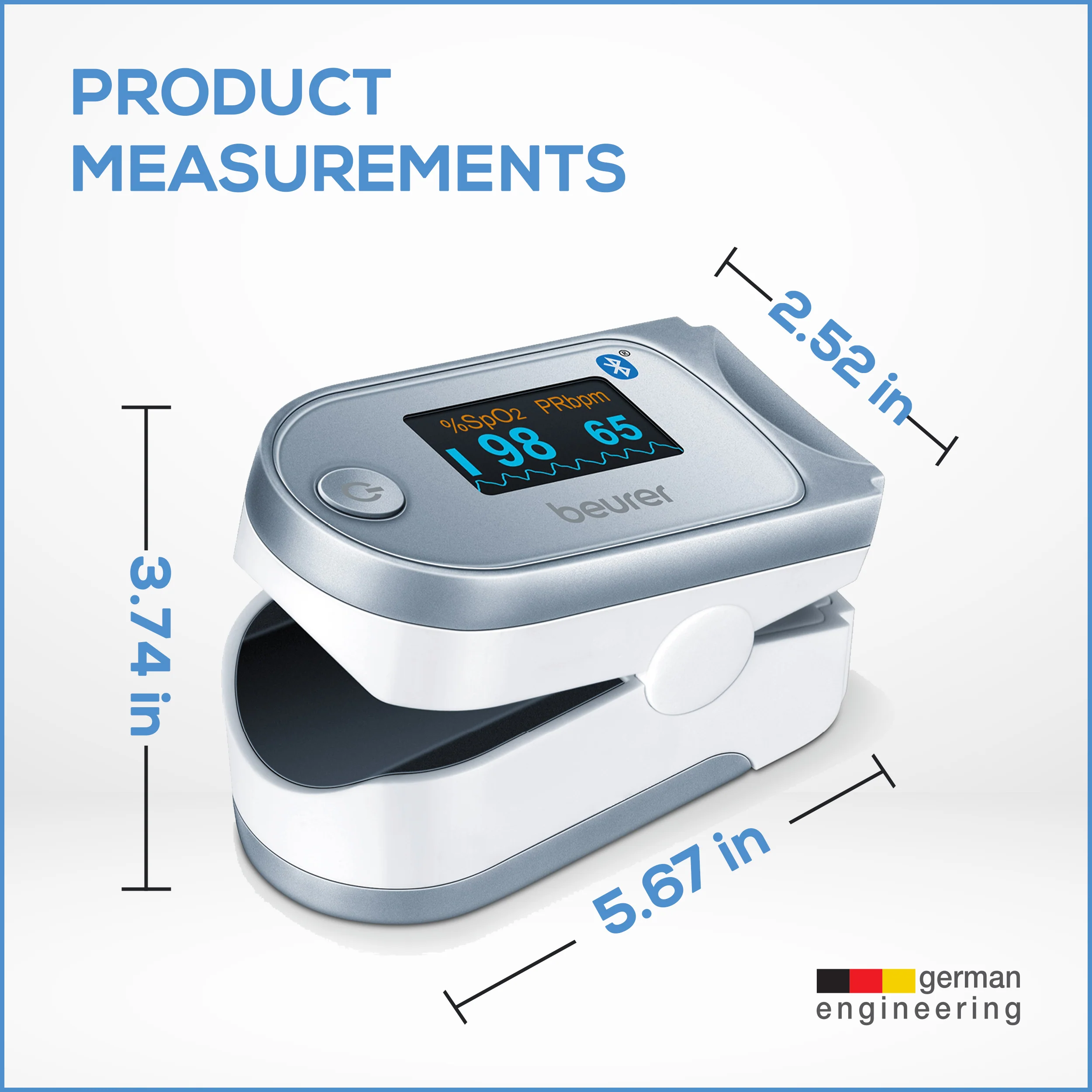 Fingertip Pulse Oximeter | Blood Oxygen Saturation & Heart Rate Monitor - Image 9