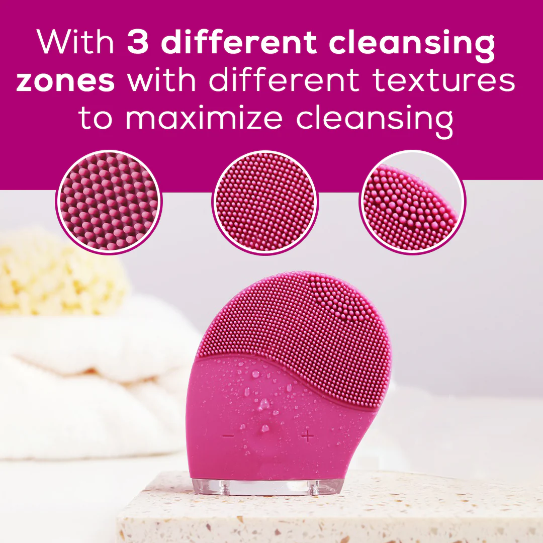 Sonic Silicone Facial Cleansing Brush | Gentle Pore Cleanser - Image 4