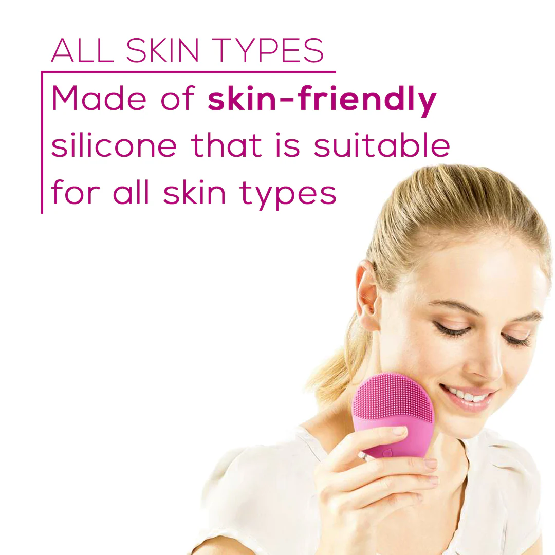 Sonic Silicone Facial Cleansing Brush | Gentle Pore Cleanser - Image 5