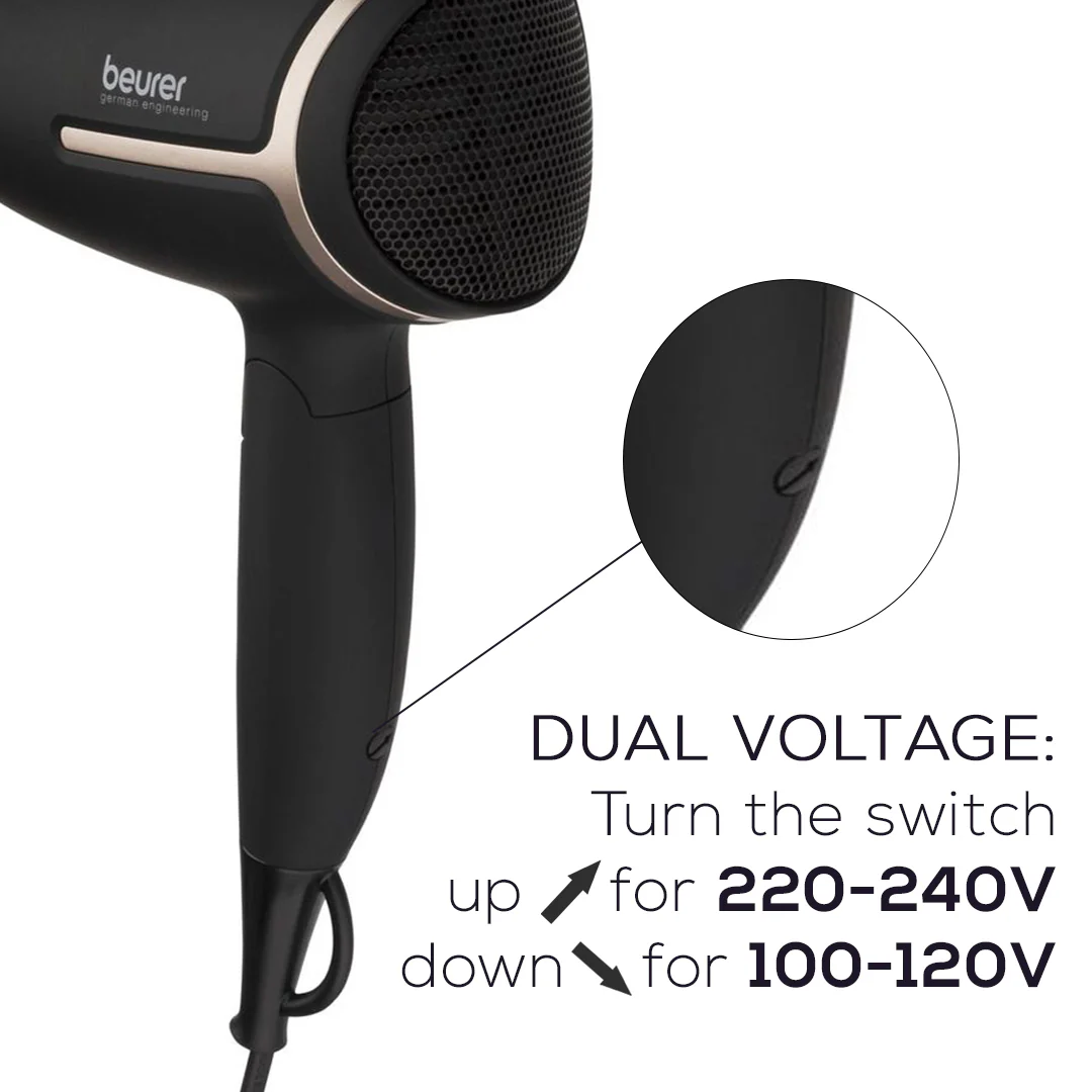 Travel Ionic Hair Dryer | Compact Foldable Blow Dryer for On-the-Go Styling - Image 3
