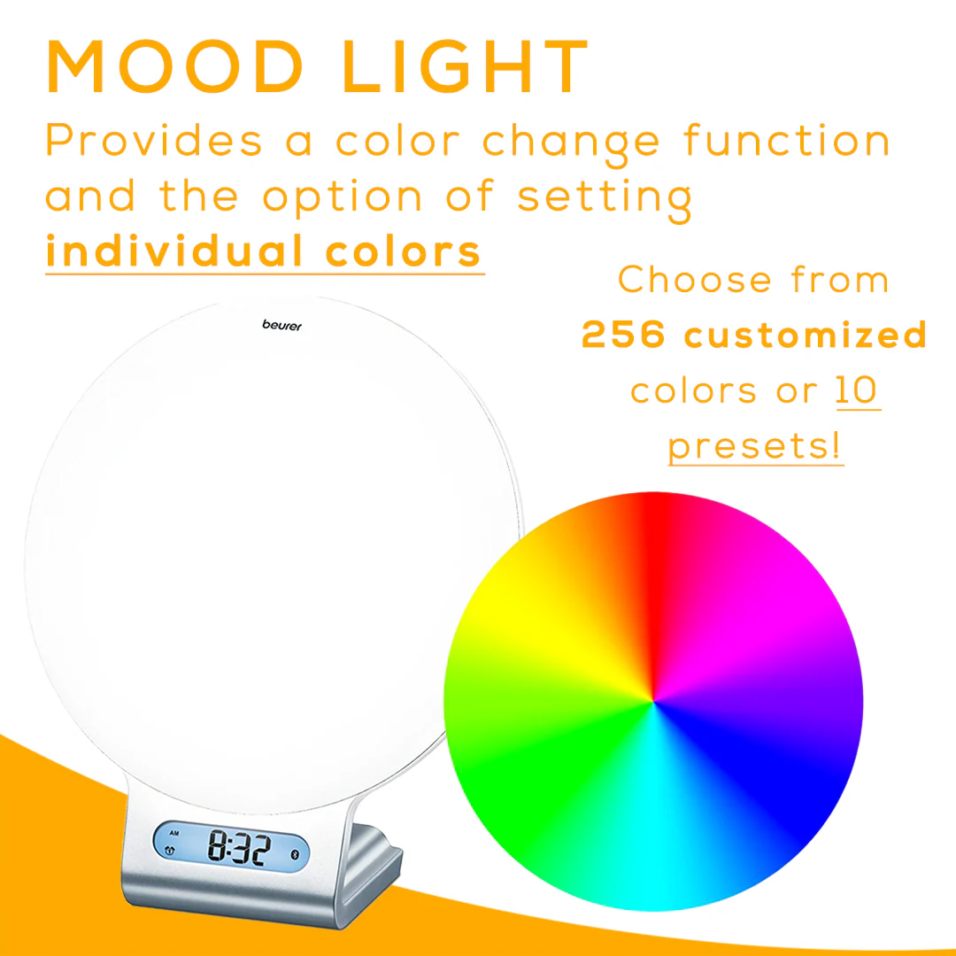 Wake-Up Light Alarm Clock | Sunrise Simulation Lamp with Sunset & Radio - Image 3