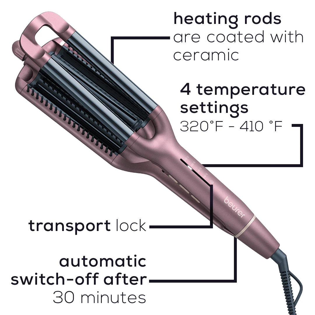 4-in-1 Hair Wave Styler | Multi-Barrel Curling Iron for Beachy Waves & Curls - Image 4