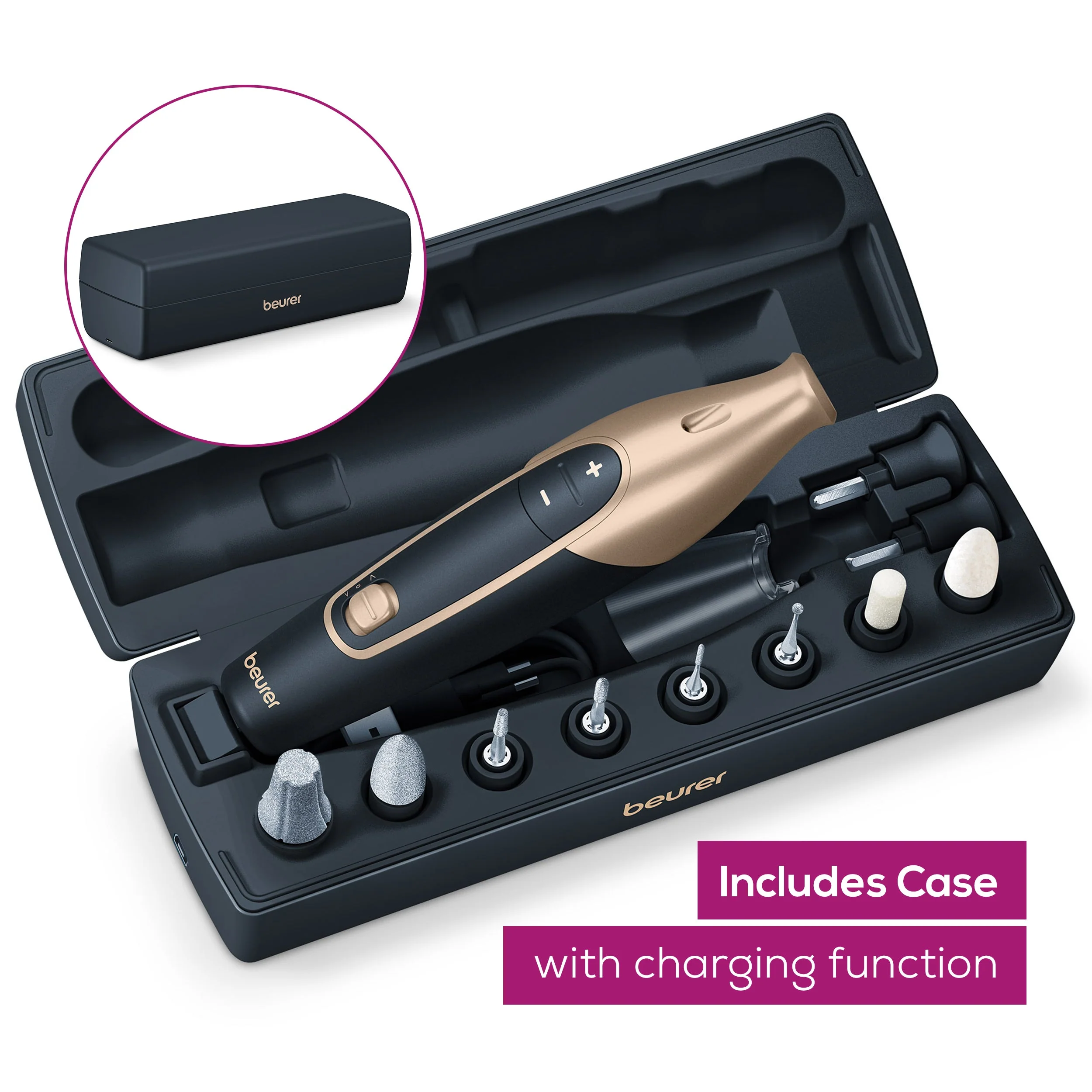 Cordless Professional Nail Drill Kit | 14-Piece Rechargeable Manicure & Pedicure Set - Image 3