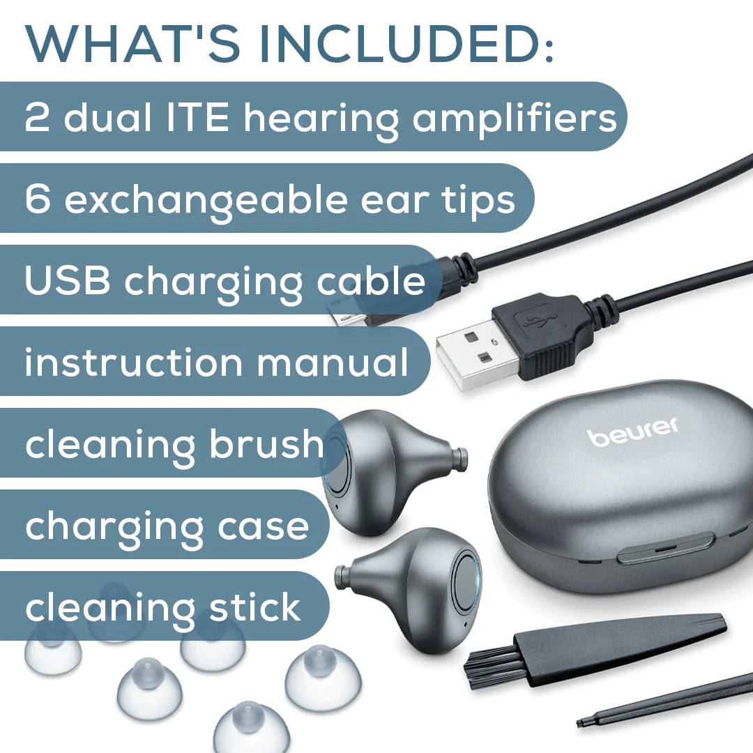Dual In-the-Ear Rechargeable Hearing Amplifier, HA69 - Image 7