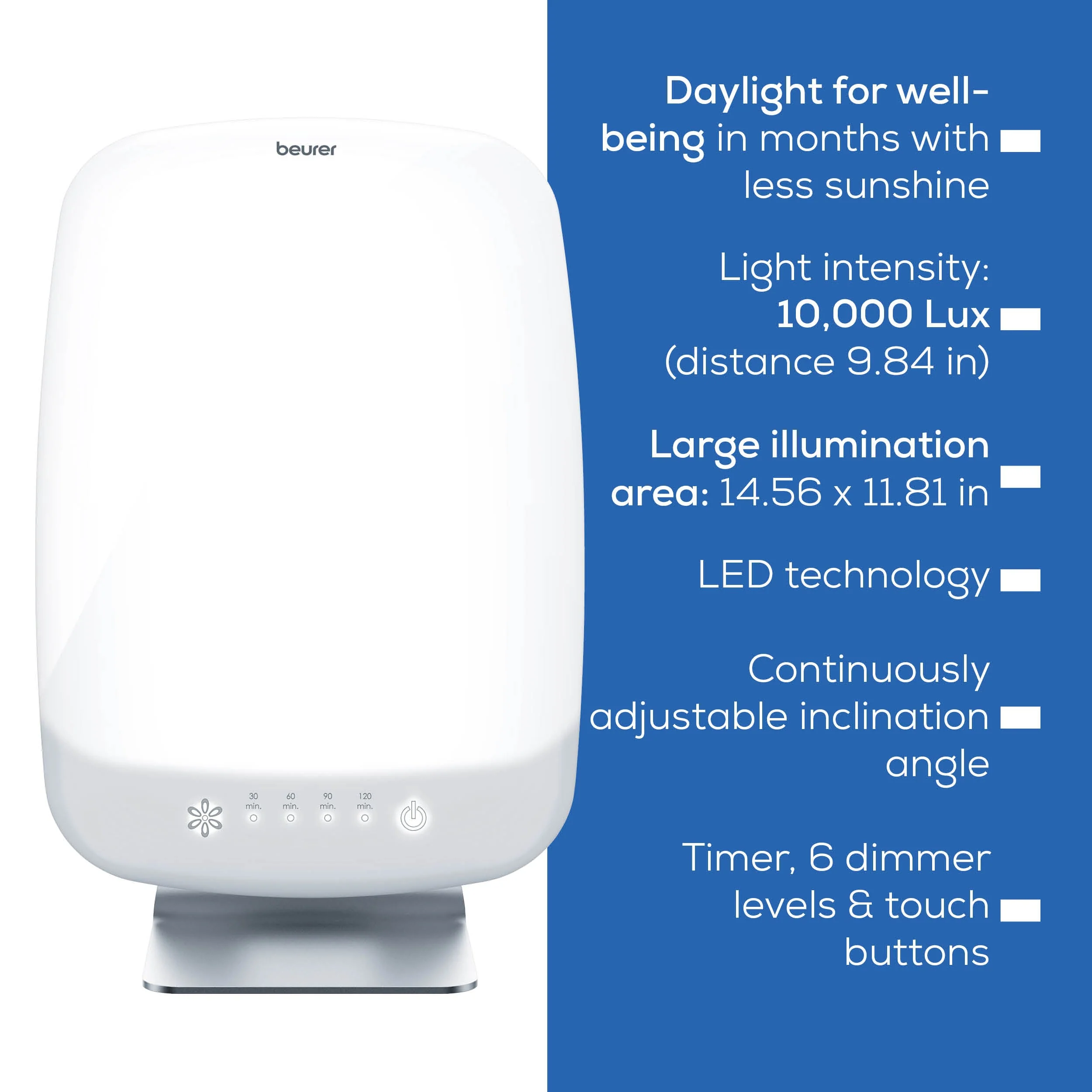 Extra Bright Daylight Lamp | 10,000 Lux Light Therapy for SAD & Energy - Image 7