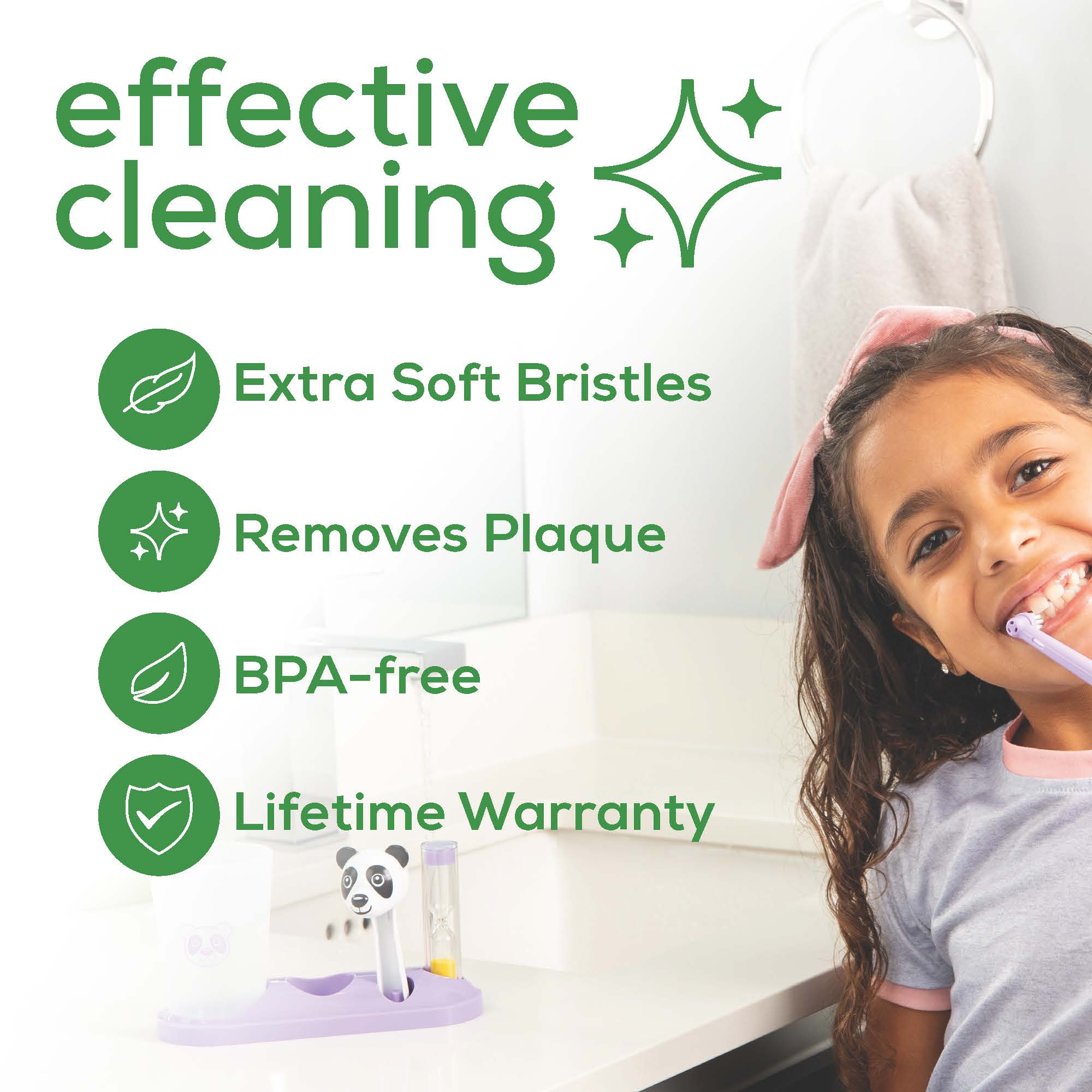 Polly the Panda Electric Toothbrush Set for Kids, TB10P - Image 8