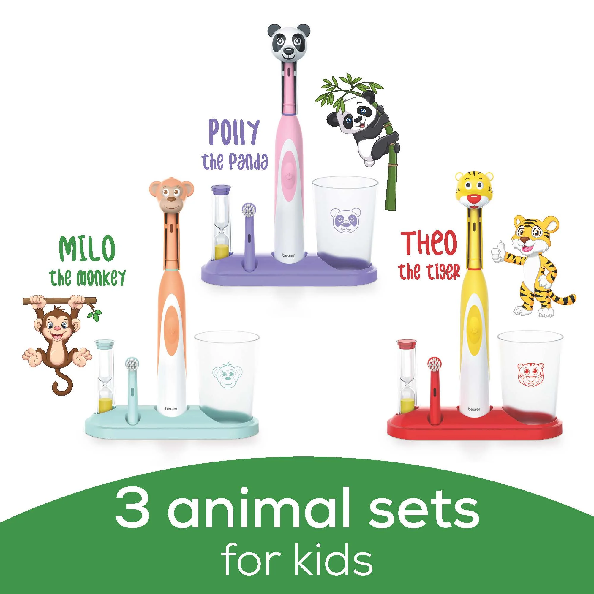 Polly the Panda Electric Toothbrush Set for Kids, TB10P - Image 9