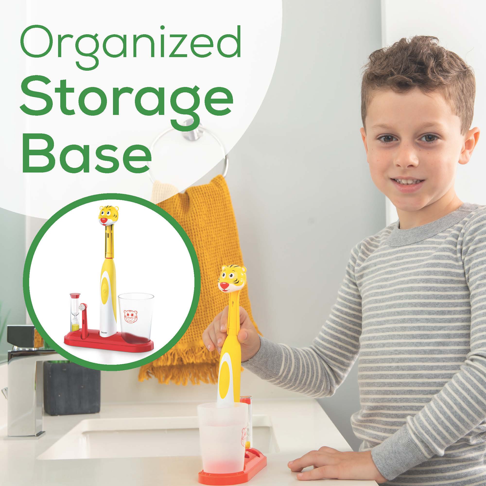 Theo the Tiger Electric Toothbrush Set for Kids, TB10T - Image 3