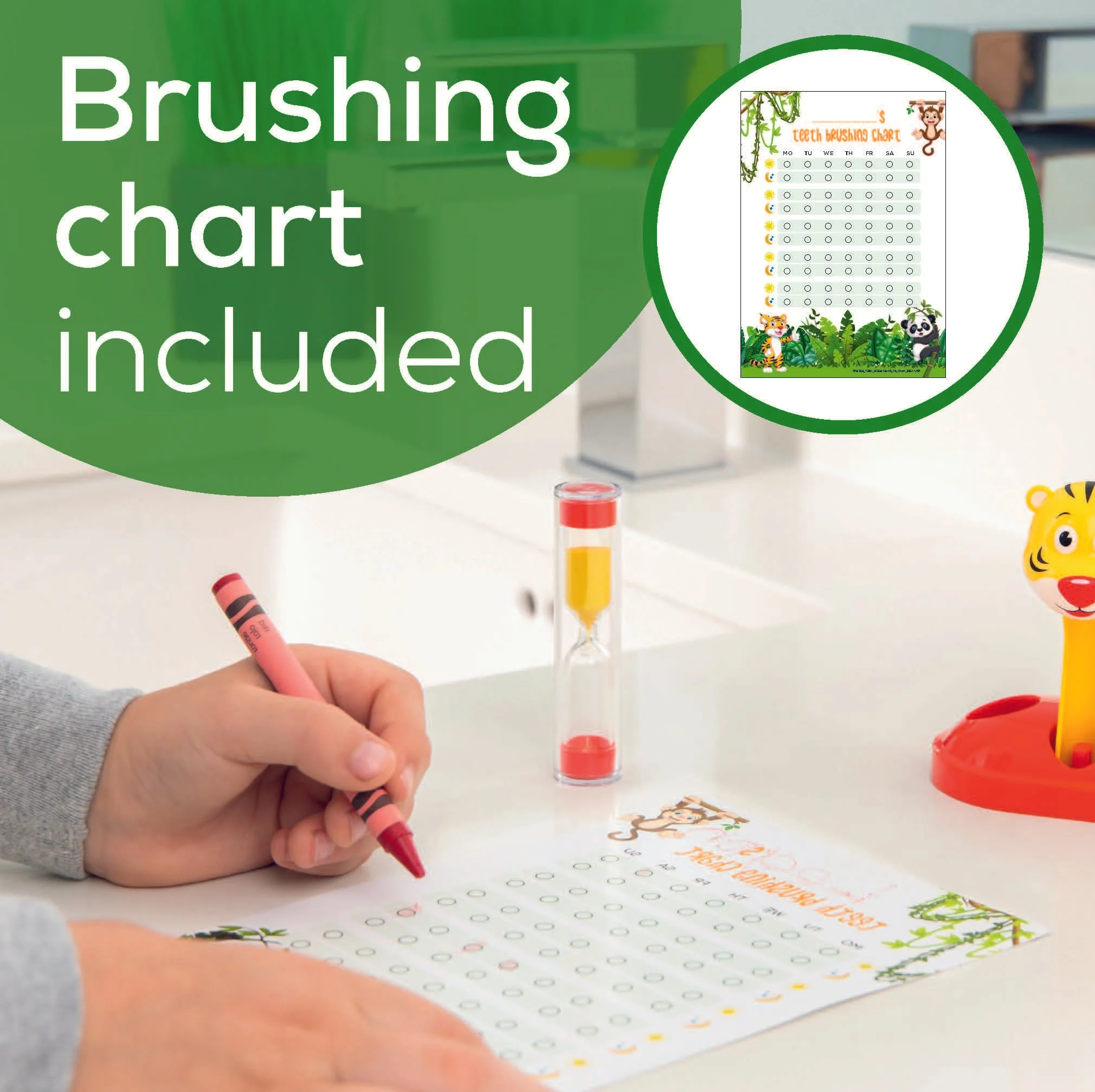 Theo the Tiger Electric Toothbrush Set for Kids, TB10T - Image 6